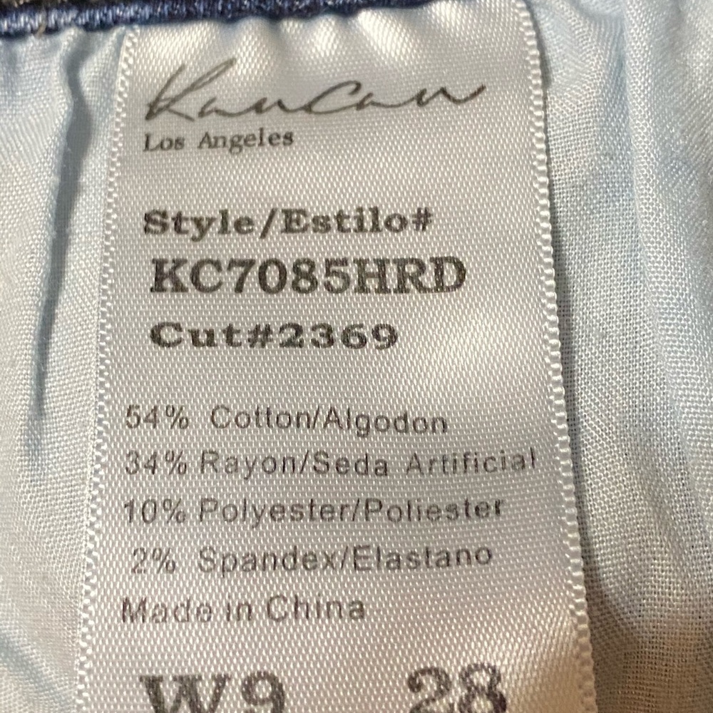 EUC KanCan Skinny Jeans Size 9/10 Dark‎ wash 28 X 30 Cotton Blend Mid Rise - Picture 7 of 7